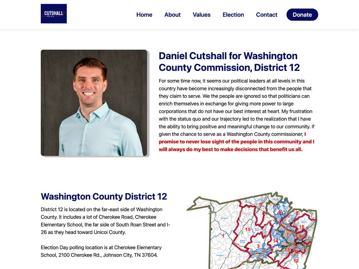 Daniel Cutshall Website project