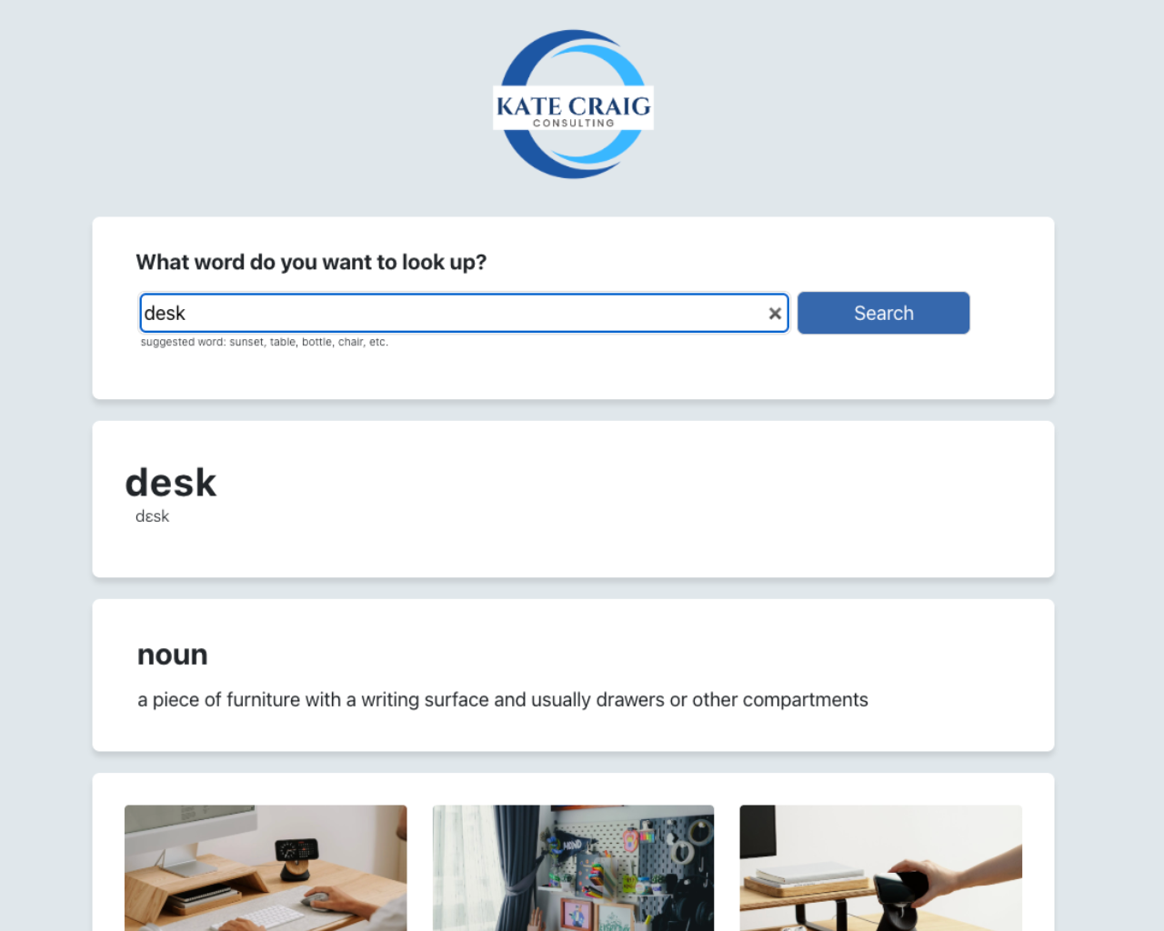 Dictionary Application project
