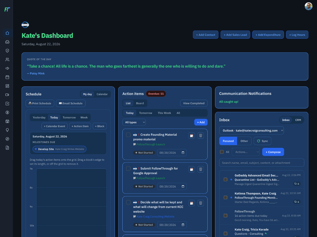 FollowThrough Application Project