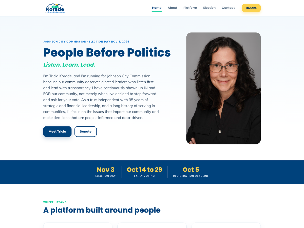 Tricia Korade Website project
